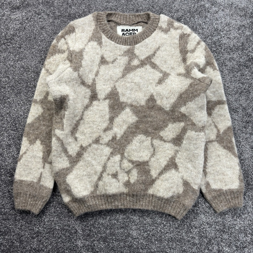 Rammagerdin Icelandic Sweater Size Medium Brown Wool Hand Knitted Reykjavik